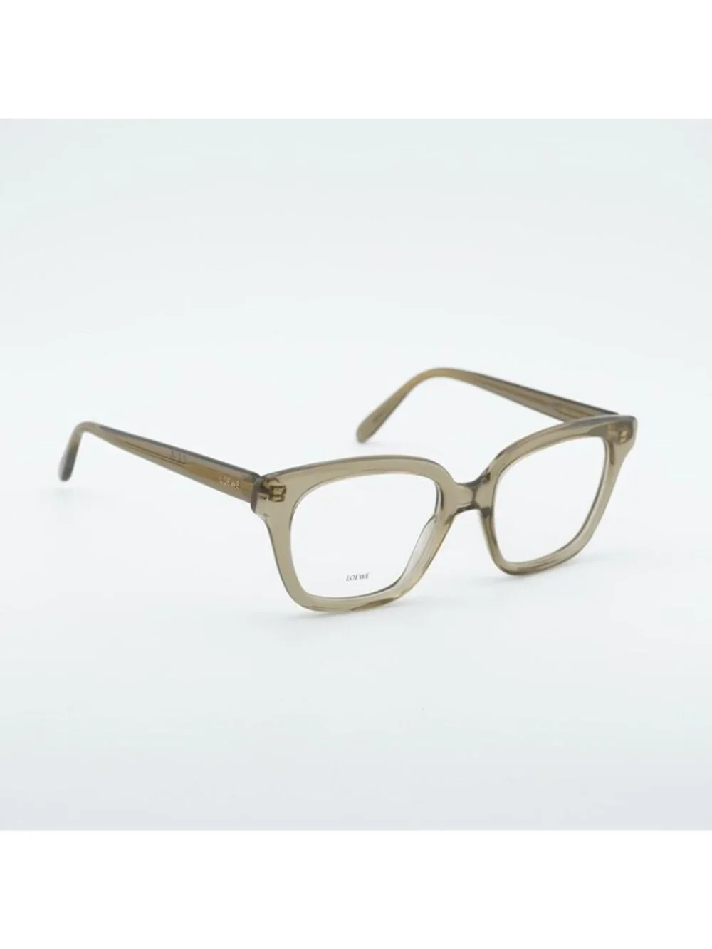 Loewe LW50083I 096 Eyeglasses Shiny Green 51mm Square Frame